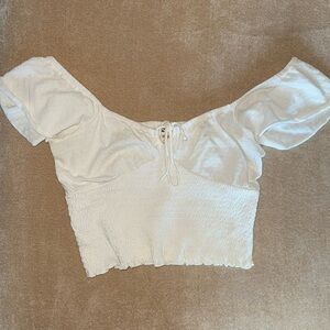 White crop top